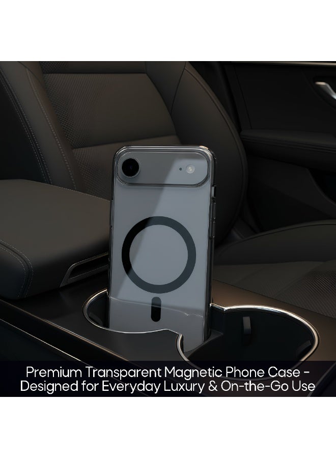 Aztech Original Case for  iPhone 17 Air  Case Clear Fiber MagSafe Case for iPhone 17 Air | Slim Transparent Protective Cover with Strong Magnetic Lock, Shockproof TPU, Scratch Resistant Back, Camera Protection – Black - Image 2